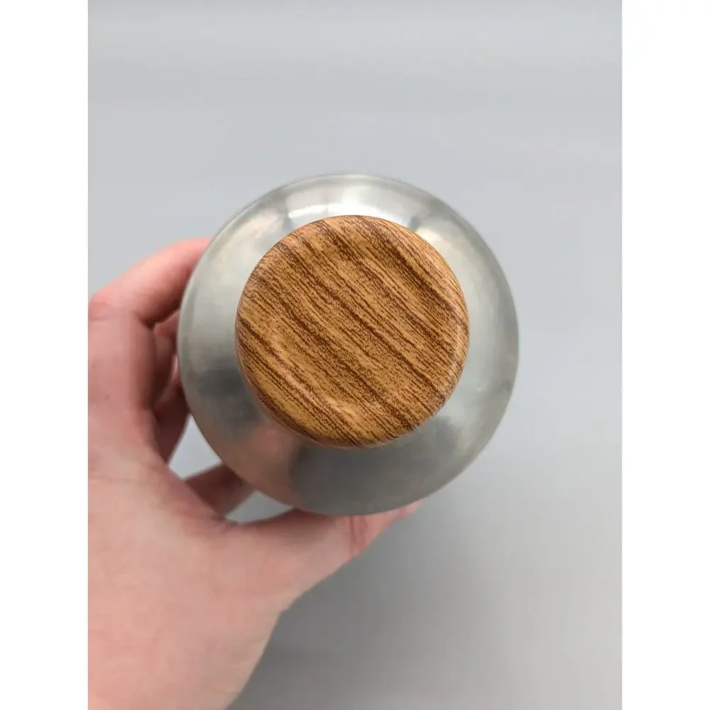 Makers Mark Bourbon Faux Wood Grain Stainless Steel Cocktail Shaker